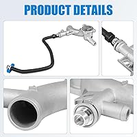 Vista 5 de 902-846 Carcasa de refrigerante de motor mejorada de aluminio con salida de agua y manguera compatible con Chevy Cruze 2011-2015, Sonic 2012-2020