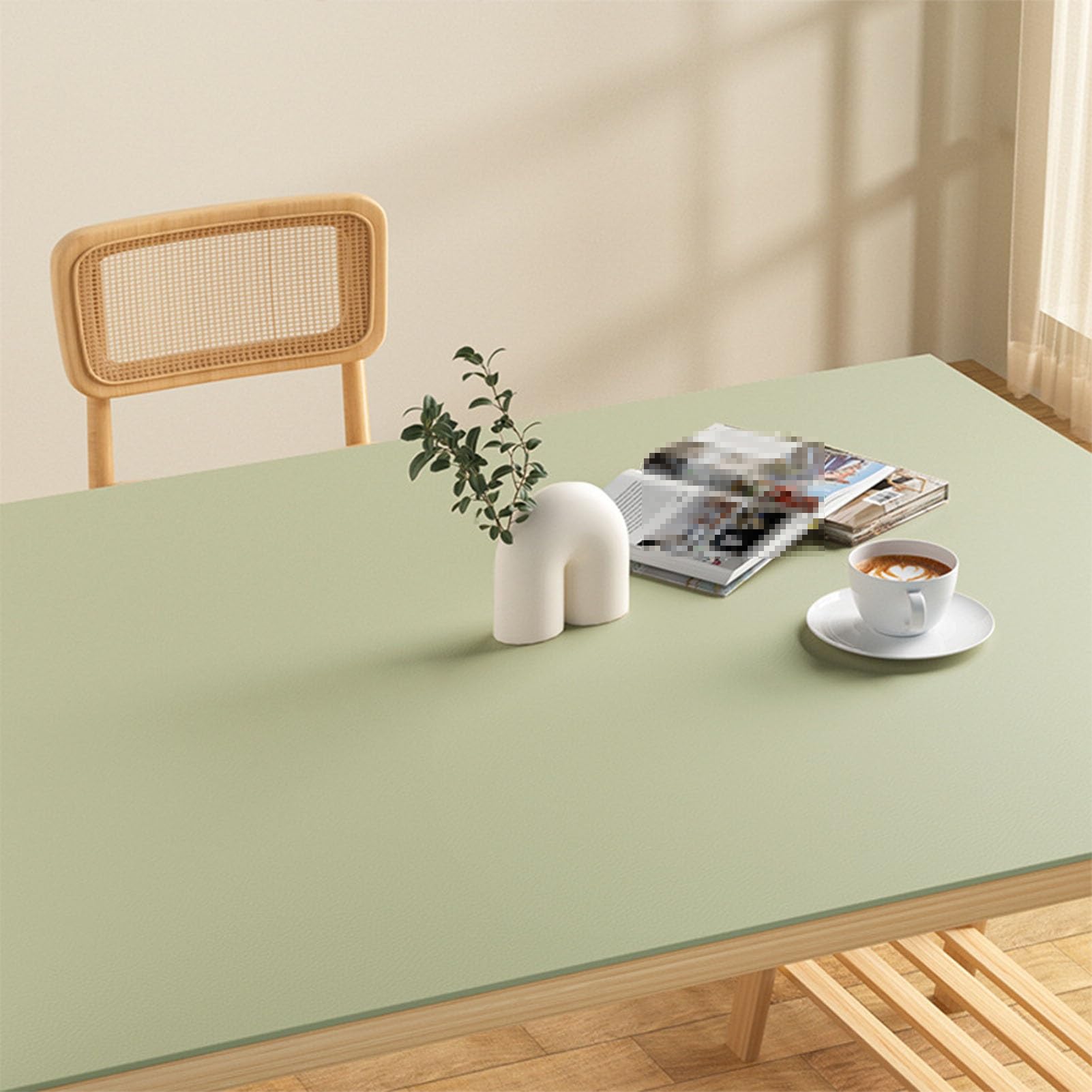Leather Desk Pad Waterproof Non-Slip Office Desk Mat, Rectangle Computer Desk Protector Mat for Office and Home(Green,60x100cm)