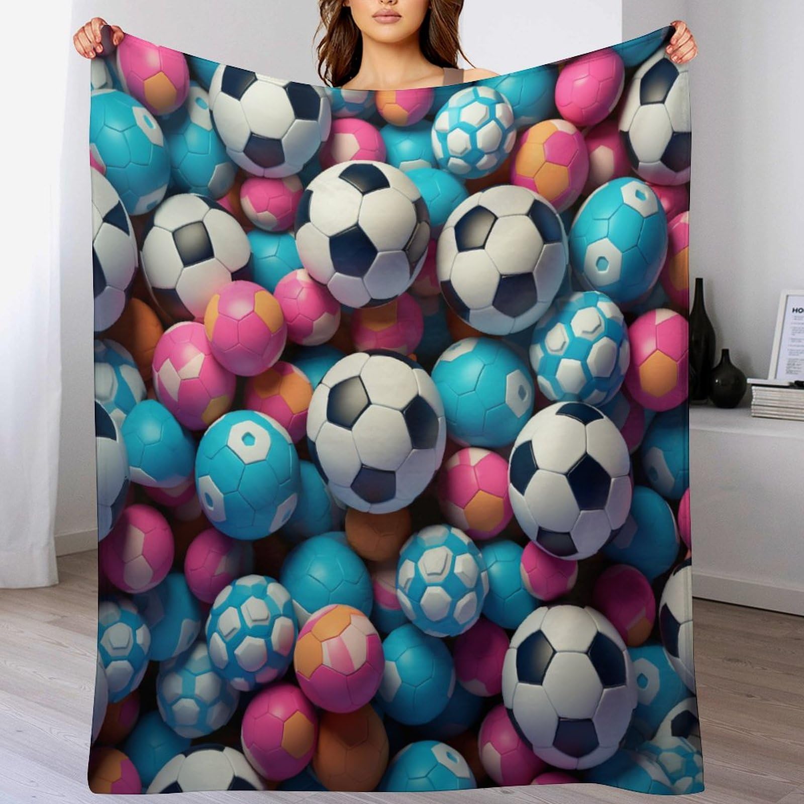 Couverture football douce en flannel pour un moment cocooning sur le canapé