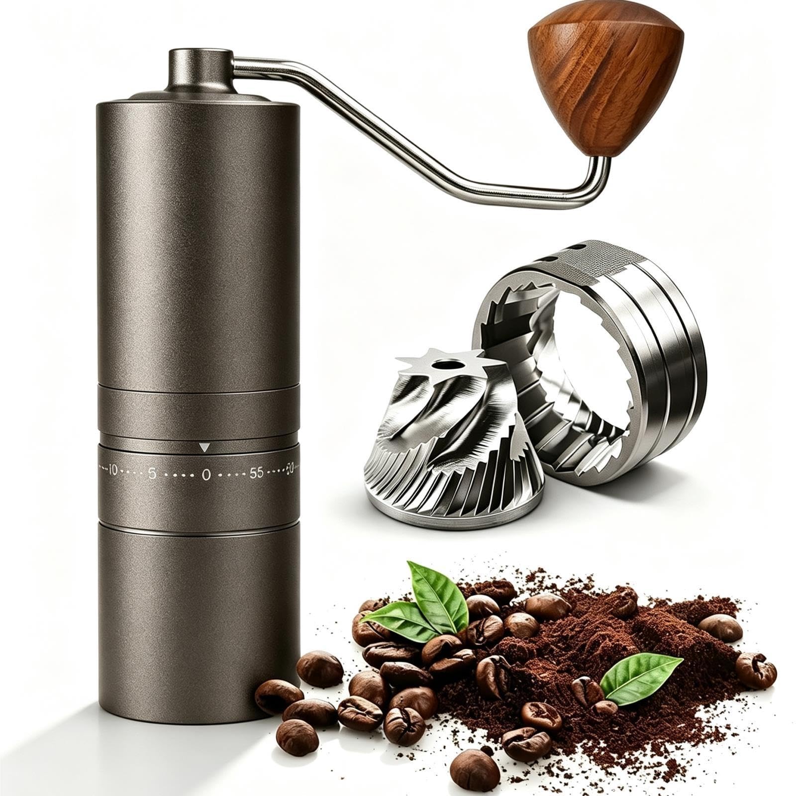 Macinacaffè Manuale Pro Con Macina Conica In Acciaio Inossidabile