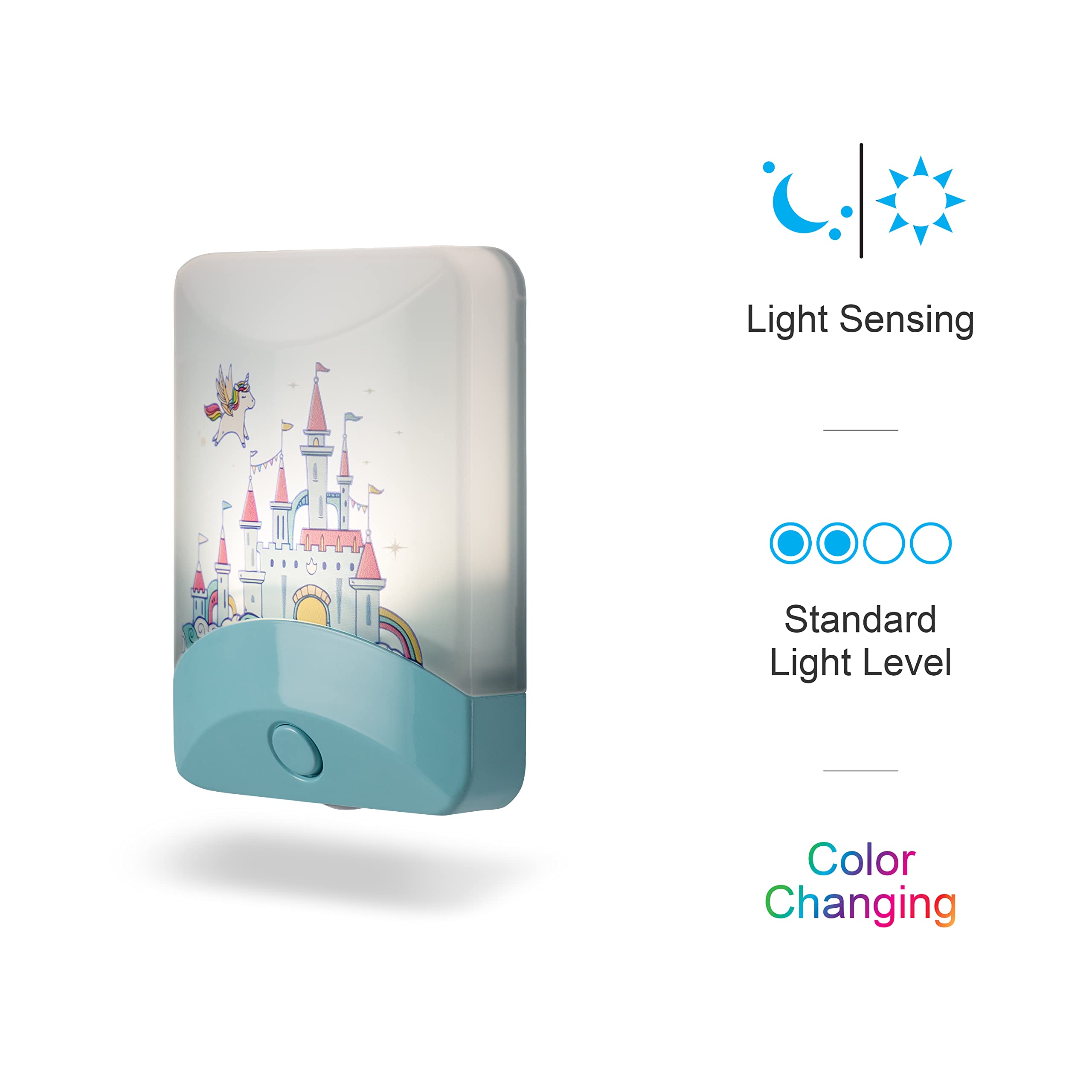 GE Color-Changing LED Night Light, Princess Castle, Plug Into Wall