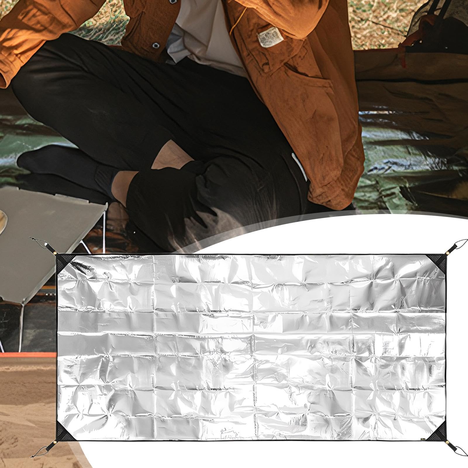 Mata kempingowa arkusz piankowy, mata kempingowa z folii aluminiowej, mata do spania z pianki aluminiowej na kemping, wodoodporna mata termoizolacyjna