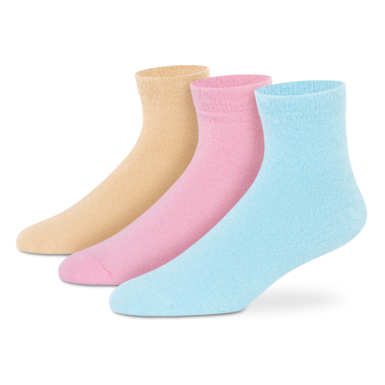 supersox Crew Length Fuzzy Thermal Control Socks for Women, Breathable, Anti Odour & Moisture Absorbent with a Extra Durable Welt, Ideal For All Day Wear (Pack Of 3)-picture-1