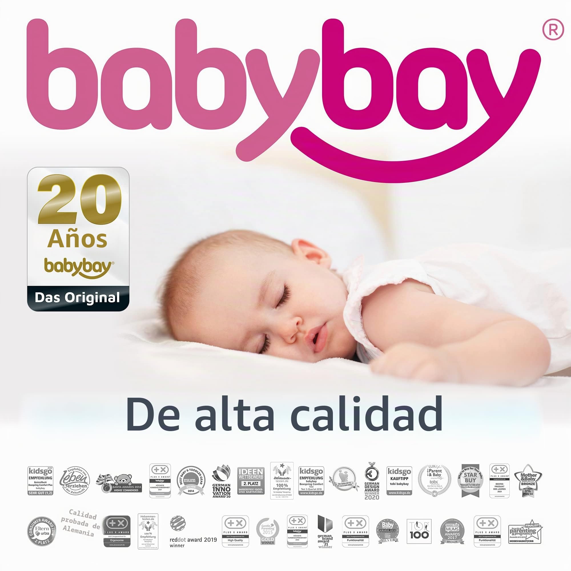 babybay - Barrera de cierre, color madera natural