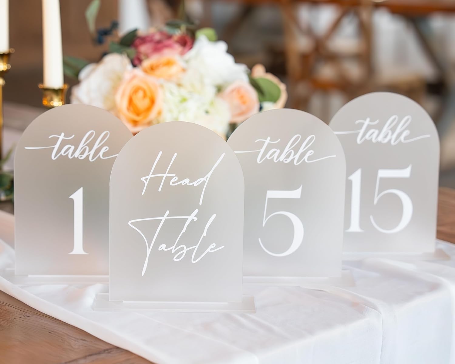 Amazon.com: Frosted Arch Acrylic Table Numbers for Wedding Reception ...