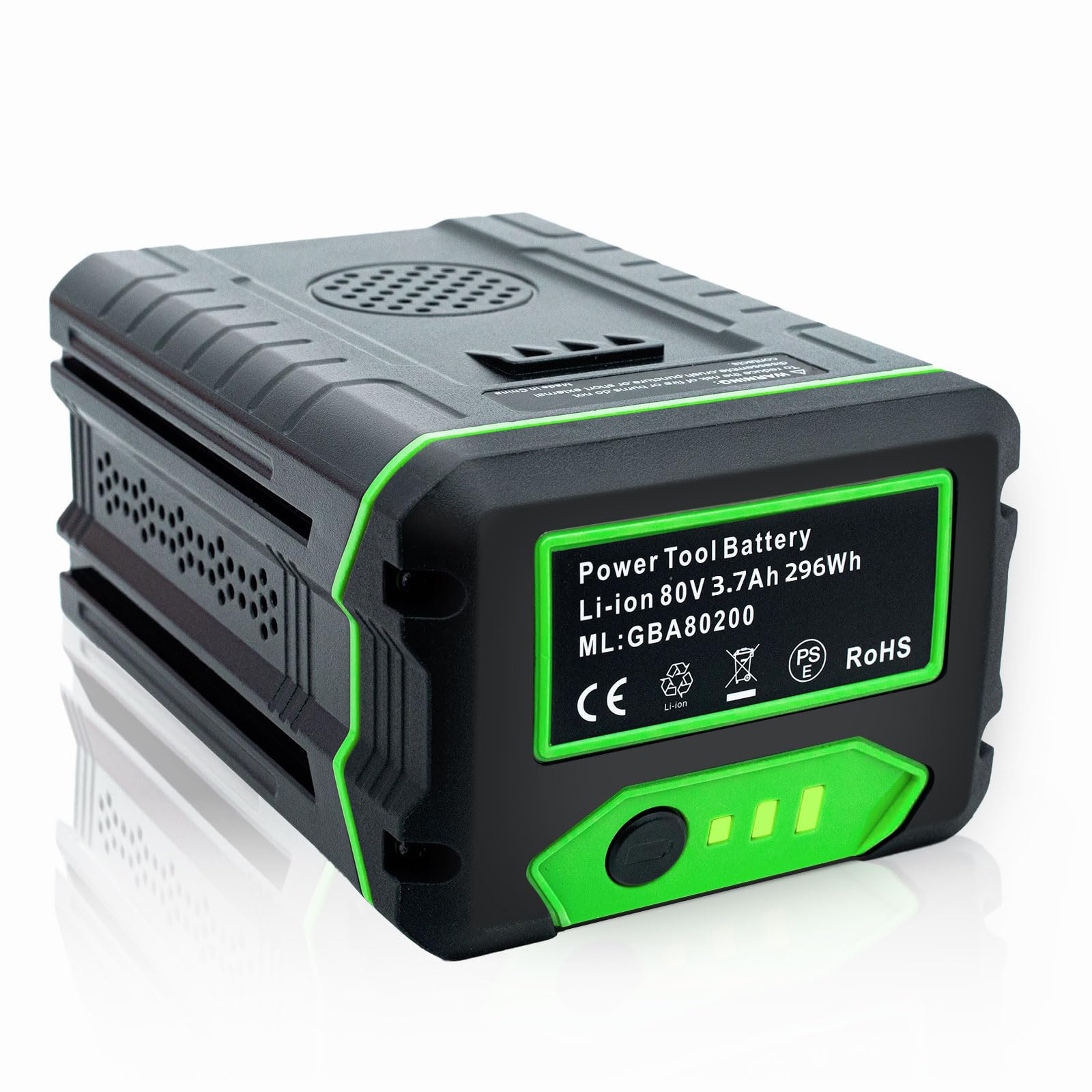 Cheerlark 3700mAh 80V Replacement for Greenworks 80V Battery PRO Lithium ion Compatible with Greenworks MAX 80-Volt GBA80200 GBA80250 GBA80300