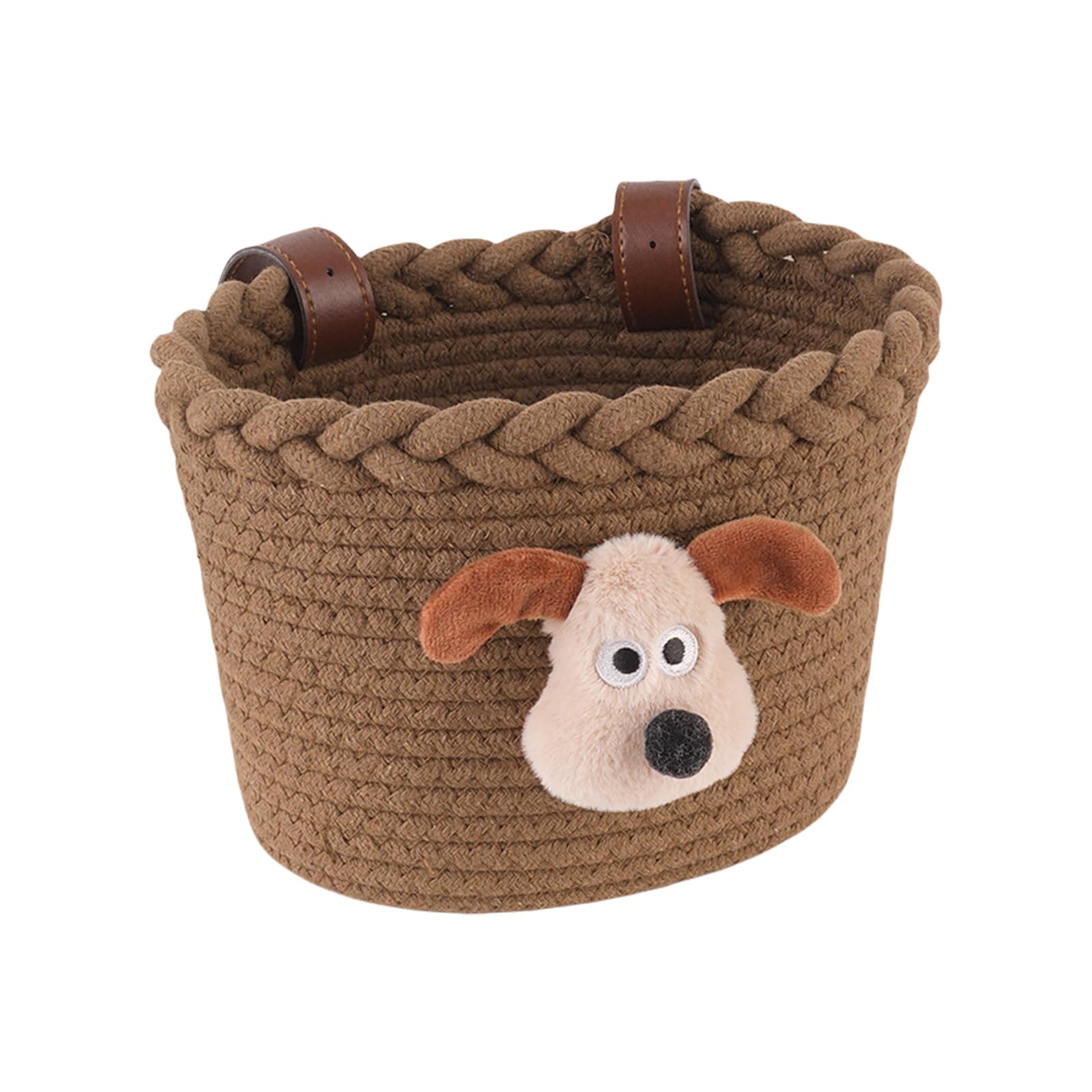 Maxtonser Cotton Rope Mountain Bike Basket With Detachable for Childrens Bicycles Storage and Outdoor Cycling Accessories