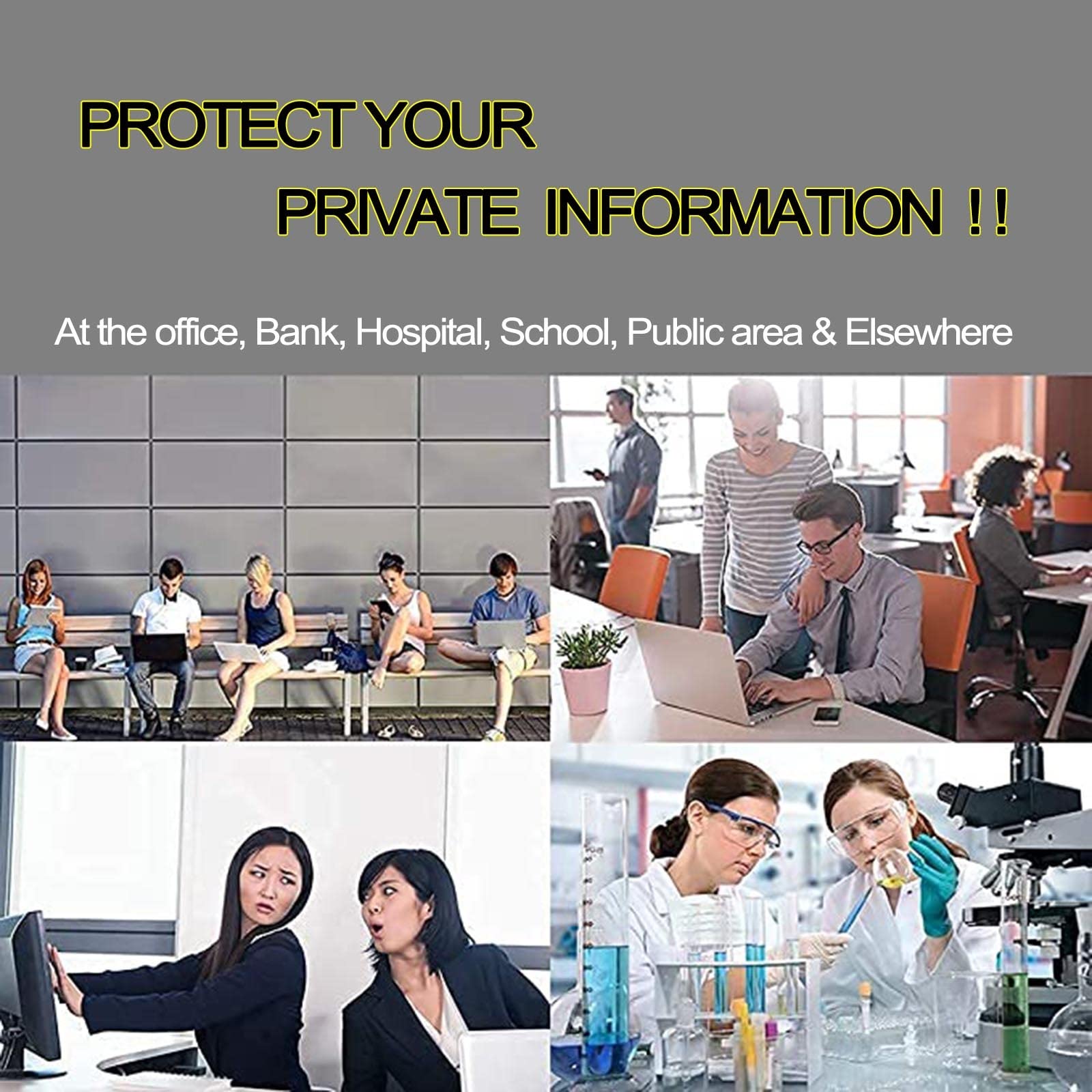 LIGUOYI Colgando 12.5-27 In Filtro De Privacidad Premium, Filtro De Pantalla Antis Luz Azul, Antis-Reflejos, Antis UV Protector De Pantalla para Pantalla Ordenador, Computadora Portátil