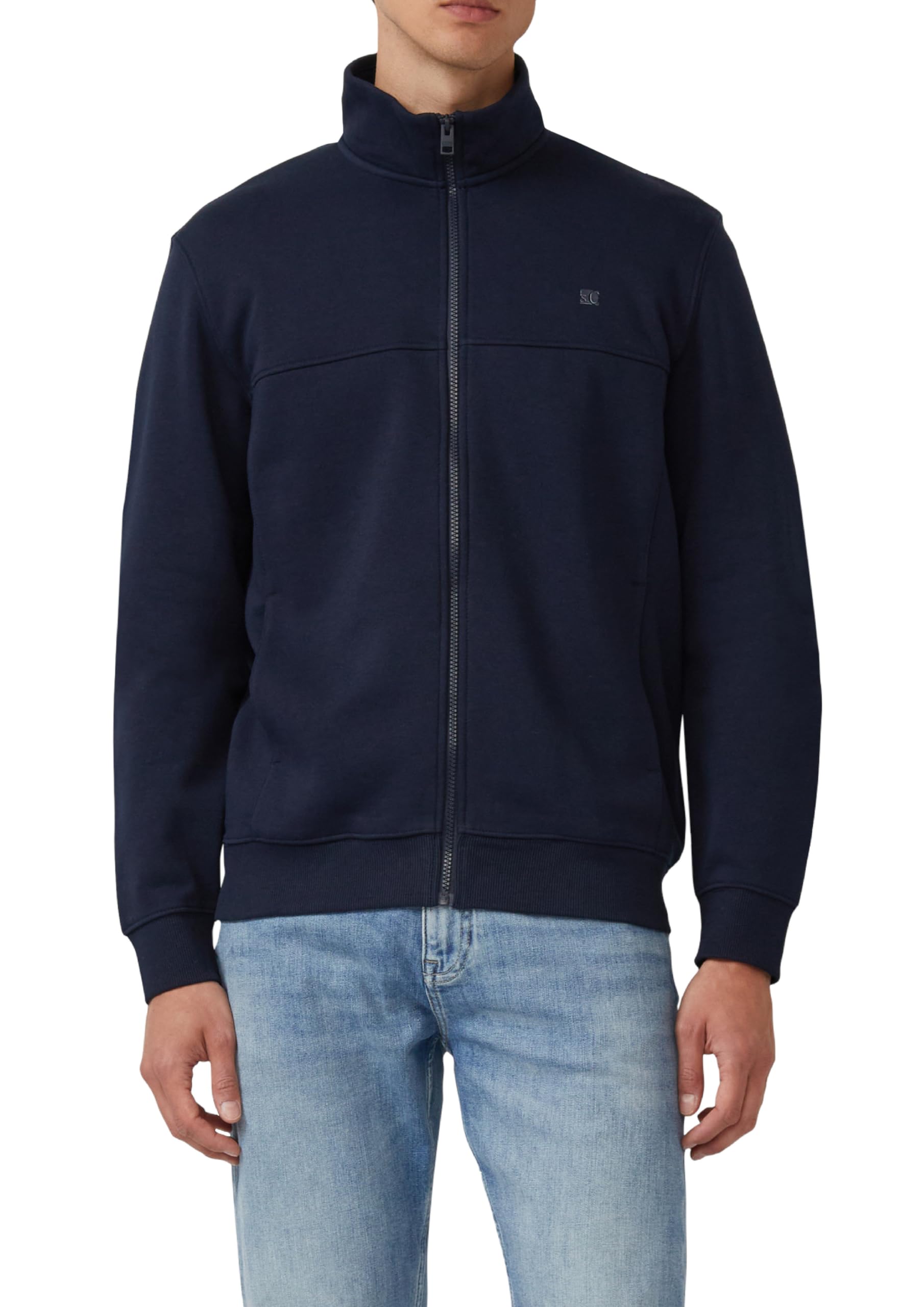 s.Oliver Sweatjacke mit Stehkragen und Eingrifftaschen