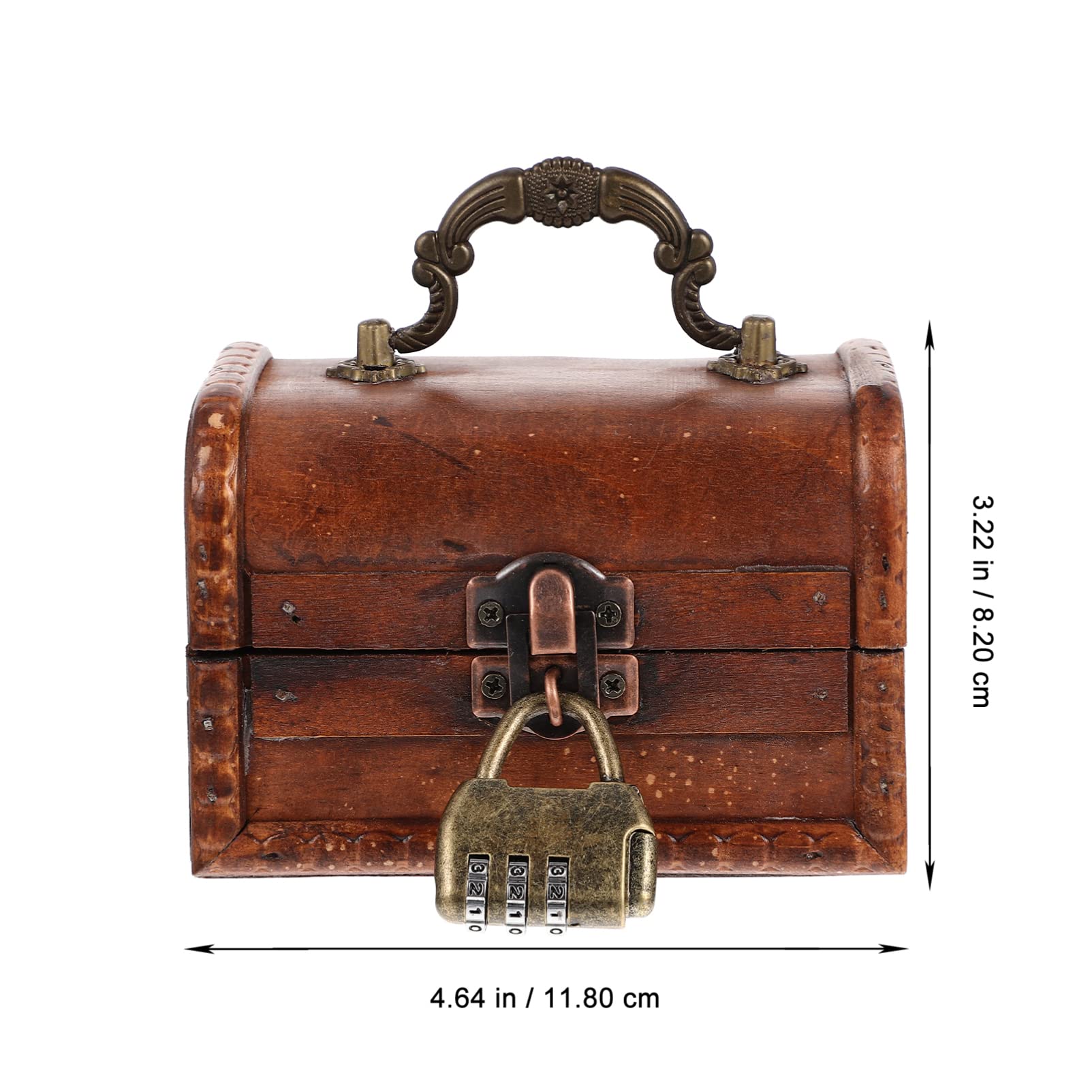 Boîte à Bijoux Vintage Avec Cadenas Code – Style Rétro, Dimensions 22x15x13,5 Cm, Rangement Polyvalent