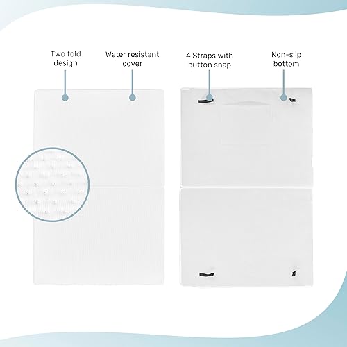 Miniatura 3 de Dream On Me Protector de colchón, ajuste ideal para corrales de 38 x 26 pulgadas, certificado JPMA y Greenguard Gold, blanco
