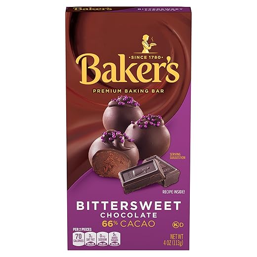 Baker's Premium Bittersweet Chocolate Baking Bar (4 oz Bar)