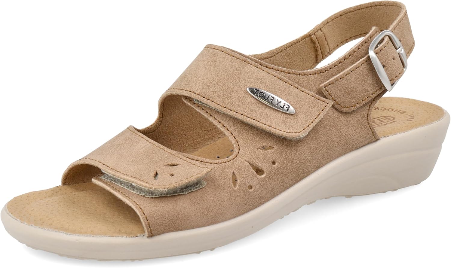 Fly Flot Blera Ciabatte Donna In Ecopelle - Fibbia Regolabile, Sottopiede Pelle, Made In Italy, Comodissime - Foto 9