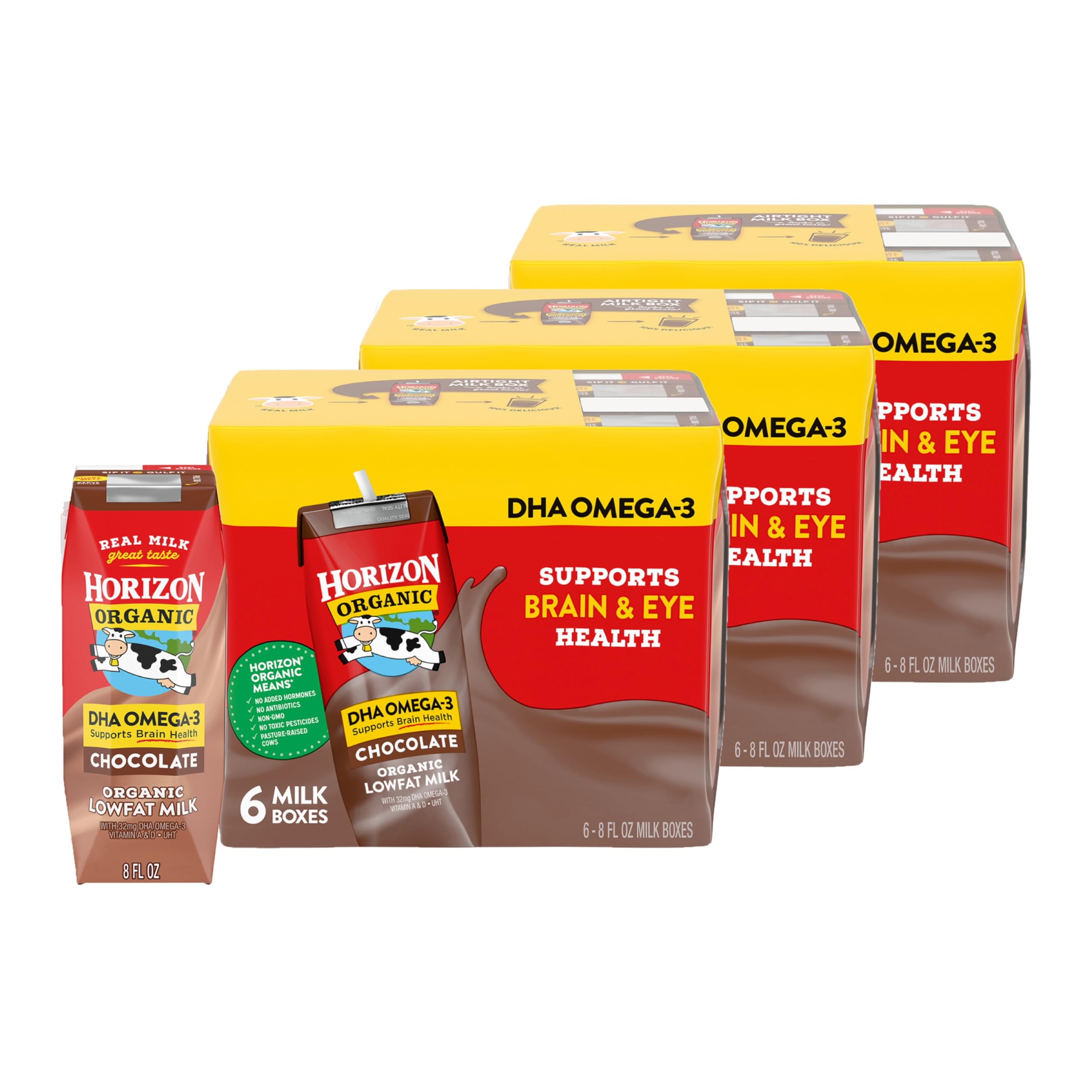 Horizon Organic Shelf Stable 1% Lowfat DHA Omega-3 Chocolate Milk