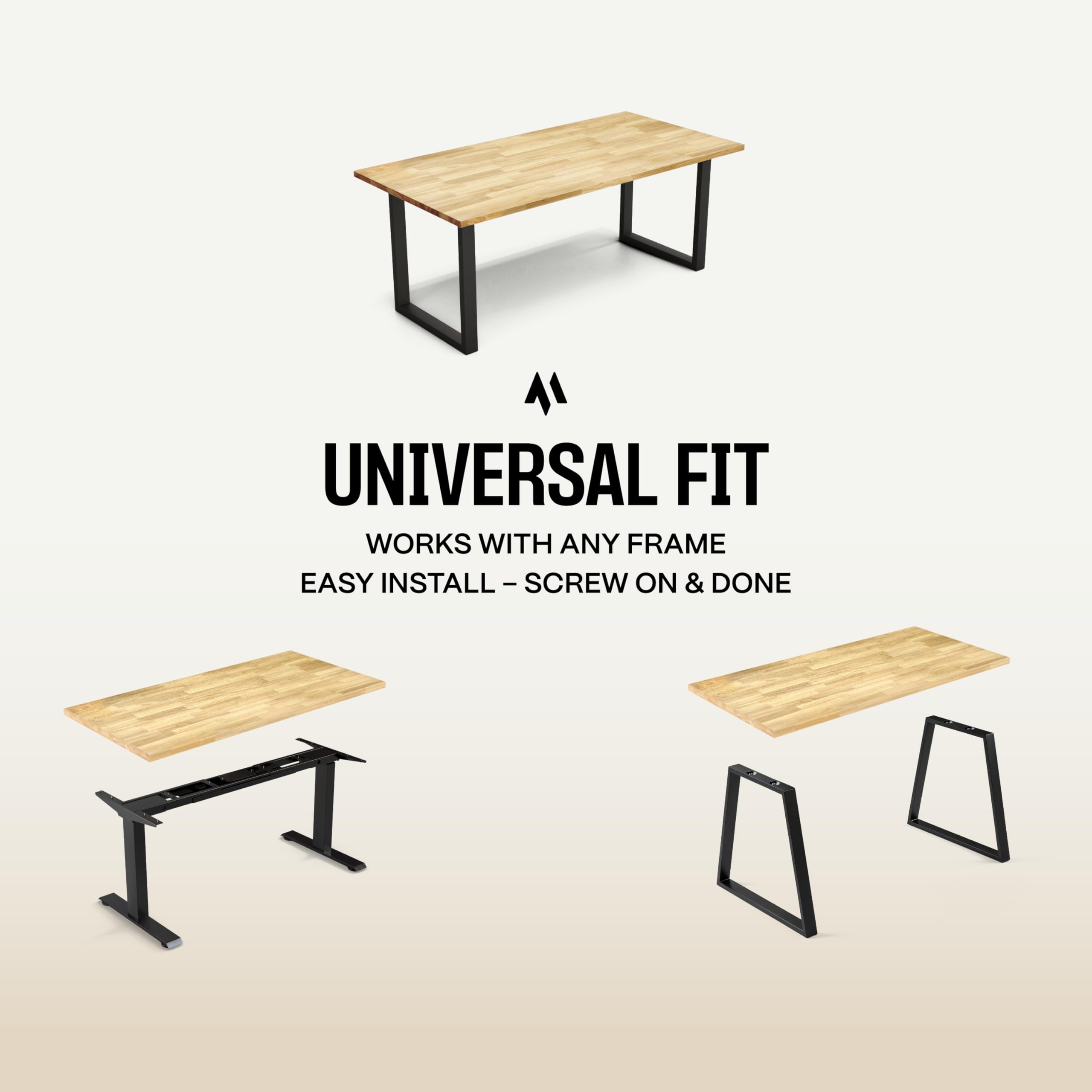 Solid Wood Desk Table Top Pre-Finished 1 2 Thick Tabletop - Universal Fit for Standing Desks Countertops Workstations — view 6