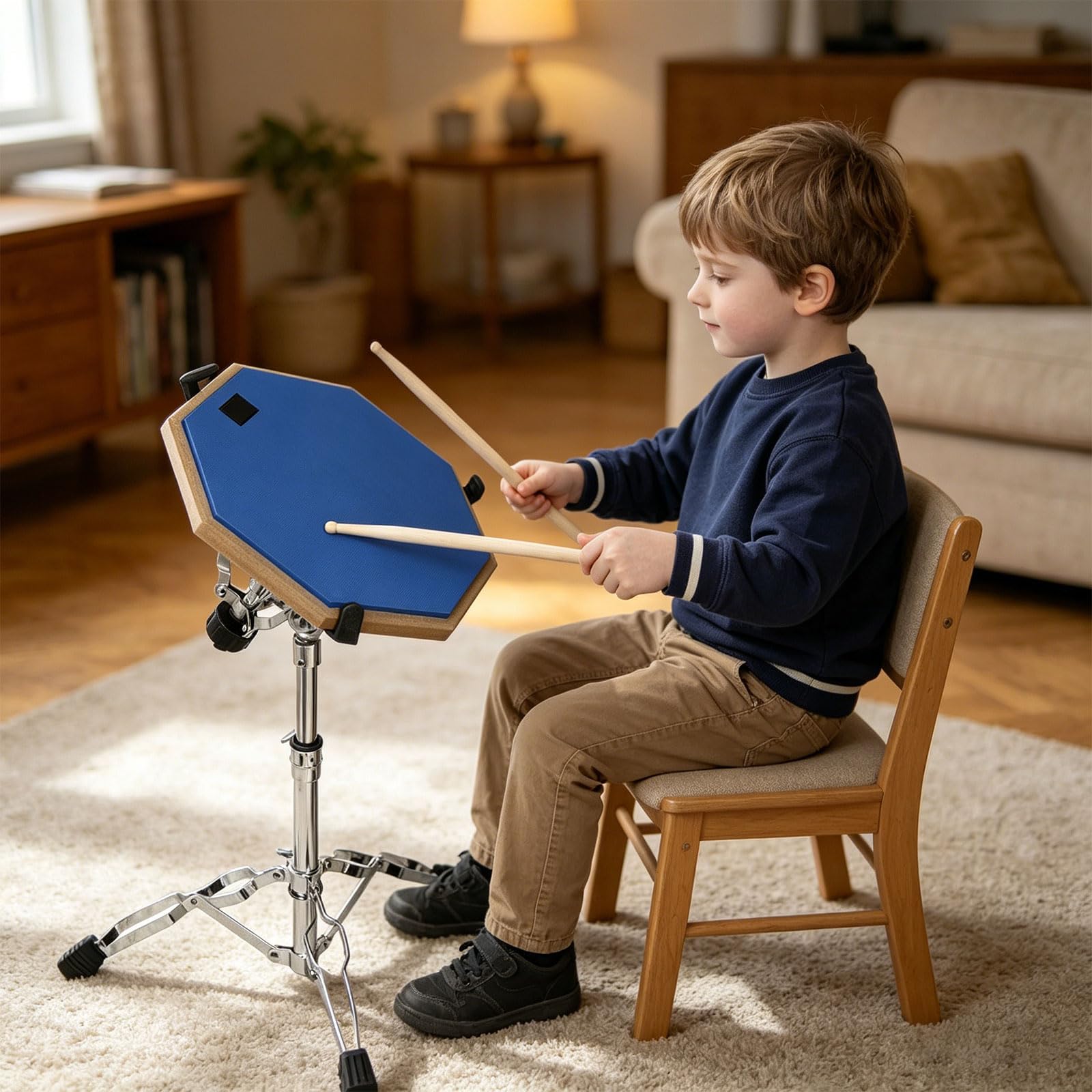 Tamburo reversibile da 30,5 cm, ideale per principianti e professionisti, con accessori per allenamento a casa