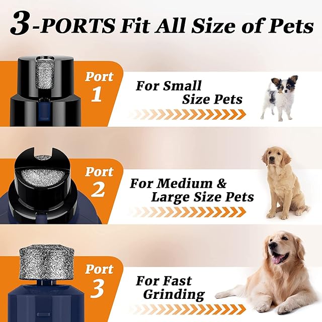 Foto 5 de 7 de Bousnic Lima de Uñas Eléctrica Clíper Kit para Perros, 2 velocidades y 2 Luces LED