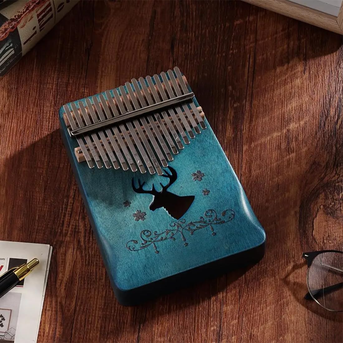 17 Keys Kalimba Kit-Kalimba Strumento Musicale-Accessori Fai-da-Te per Pianoforte a Pollice a 17 Toni-Thum Piano Parti di Ricambio-con Borsa Portaoggetti e Tuning Hammer