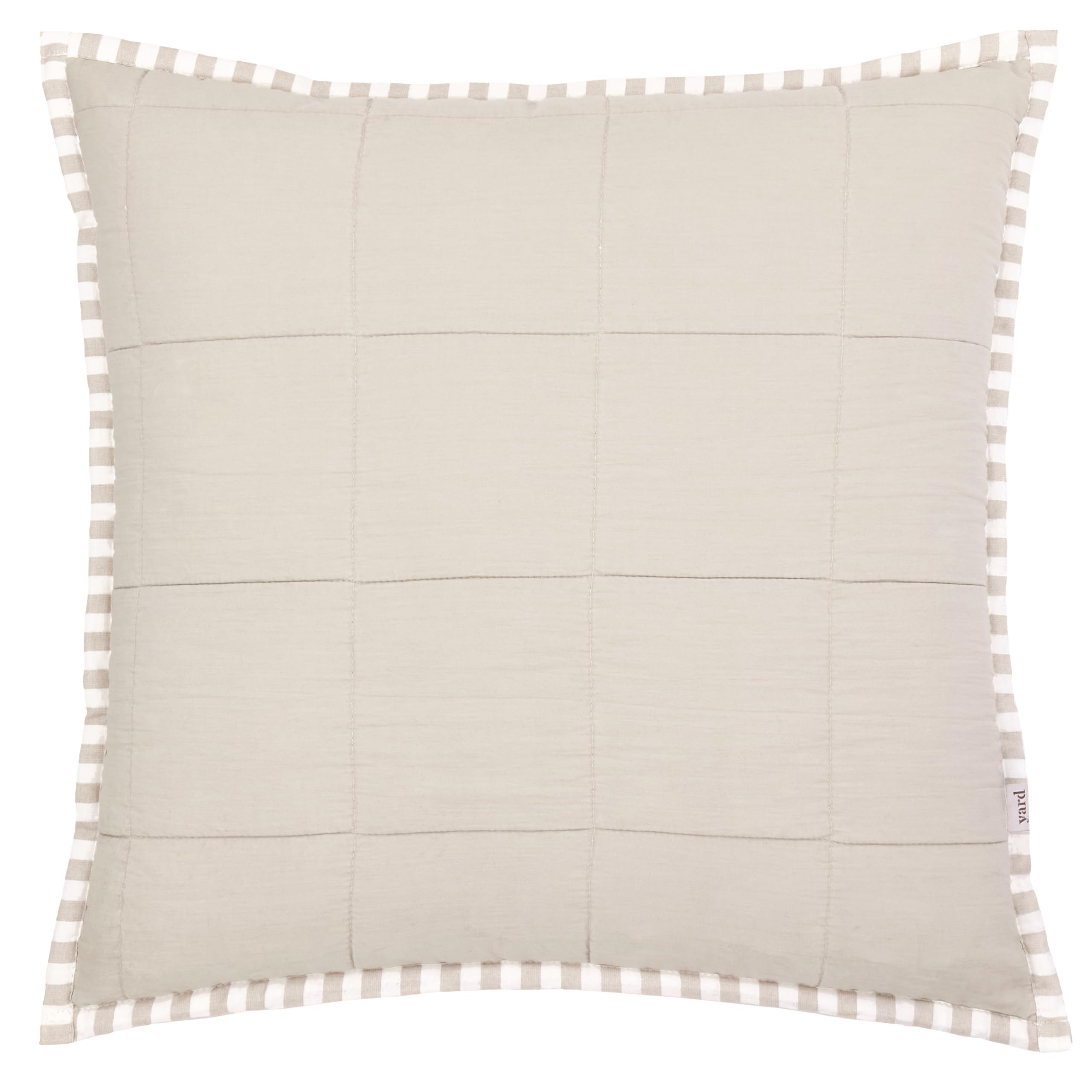 Yard Hebden Stripe Cushion Cover (Stone, 55 x 55 cm)