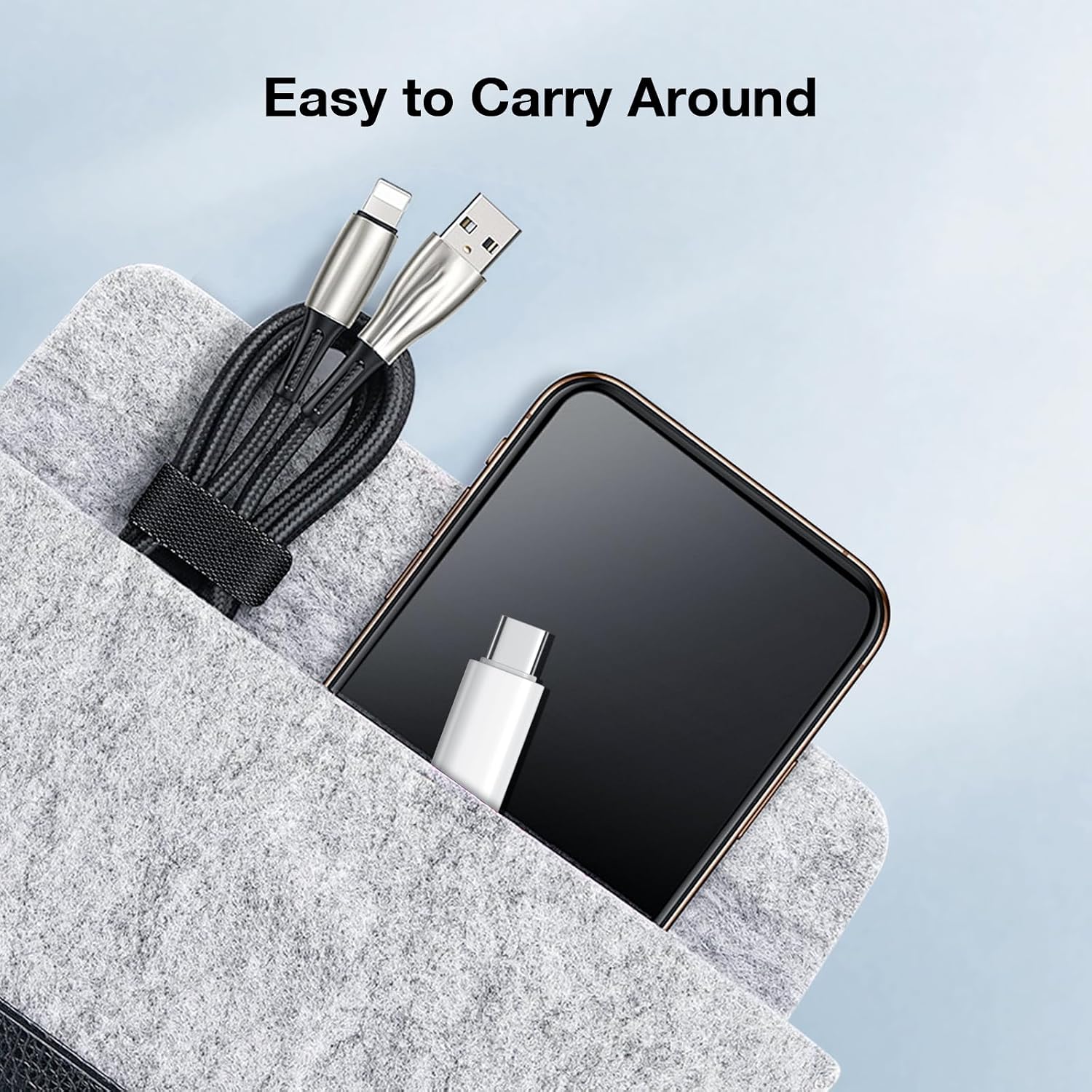 TiMOVO USB C to Pencil Adapter for Apple Pencil 1st Generation, USB C Male to Lightning Female Charging Adaptor for iPad 10th Generation, Bluetooth Pair Connector Apple Pencil Charger, White