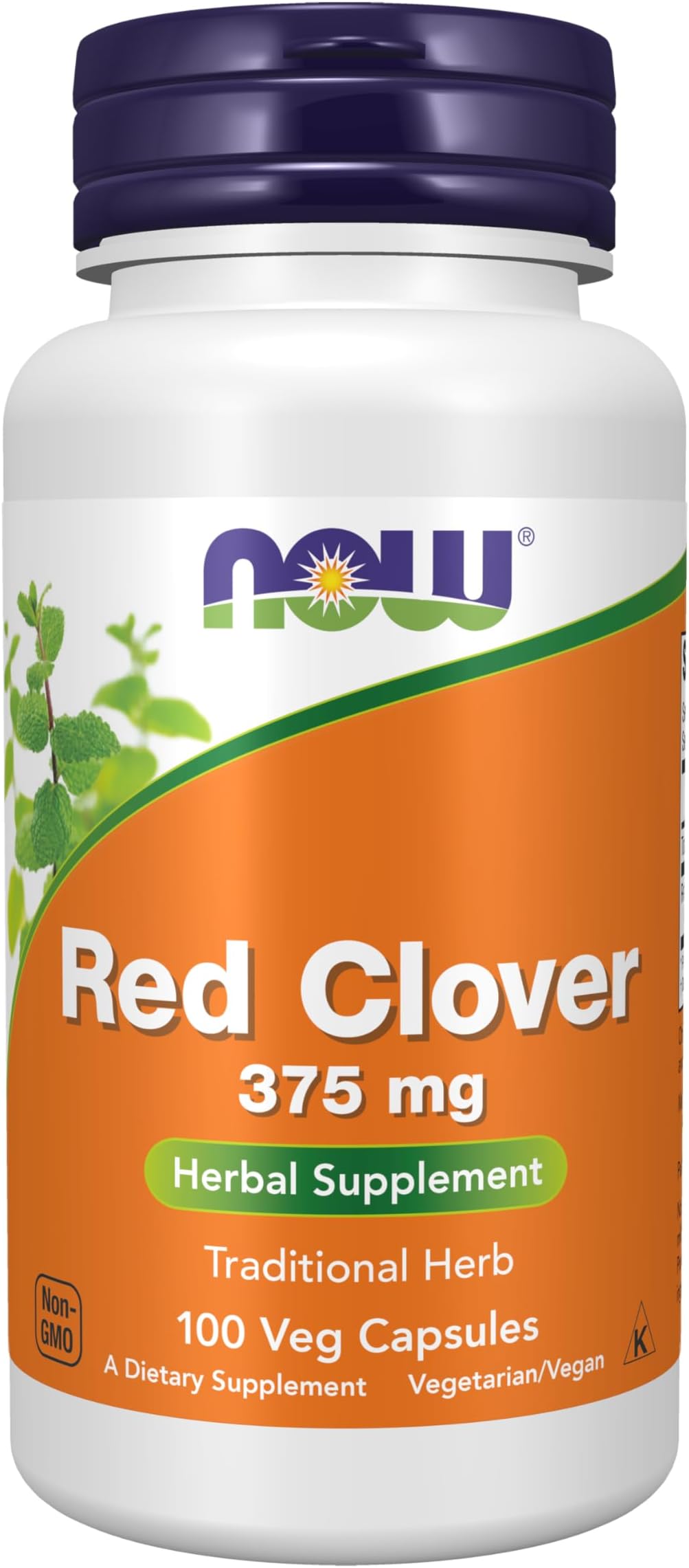 Supplements, Red Clover (Trifolium pratense) 375 mg, Herbal Supplement, 100 Veg Capsules