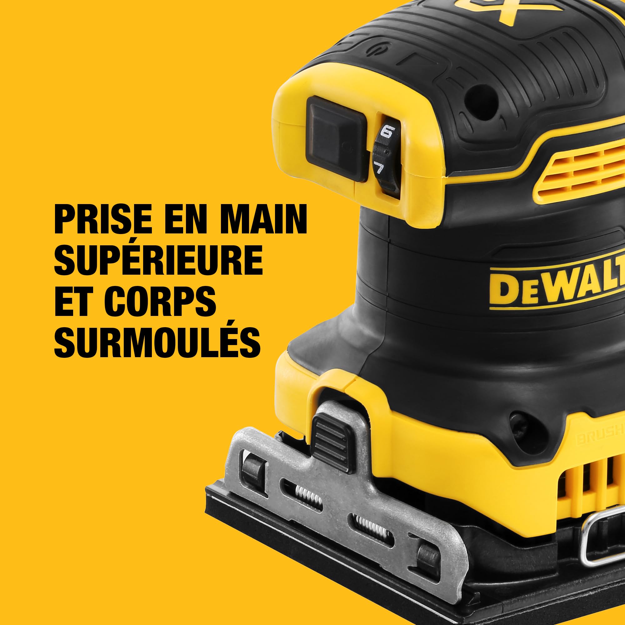 DEWALT Ponceuse 1/4 de Feuille - XR 18V - Brushless - Sans Batterie Ni Chargeur - En Coffret TSTAK Argenté, DCW200NT-XJ