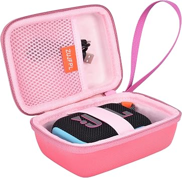 Hard Carrying Shell Case, Portable Waterproof Travel Case for JBL Go 3, Go 4 Portable Speaker - Pink