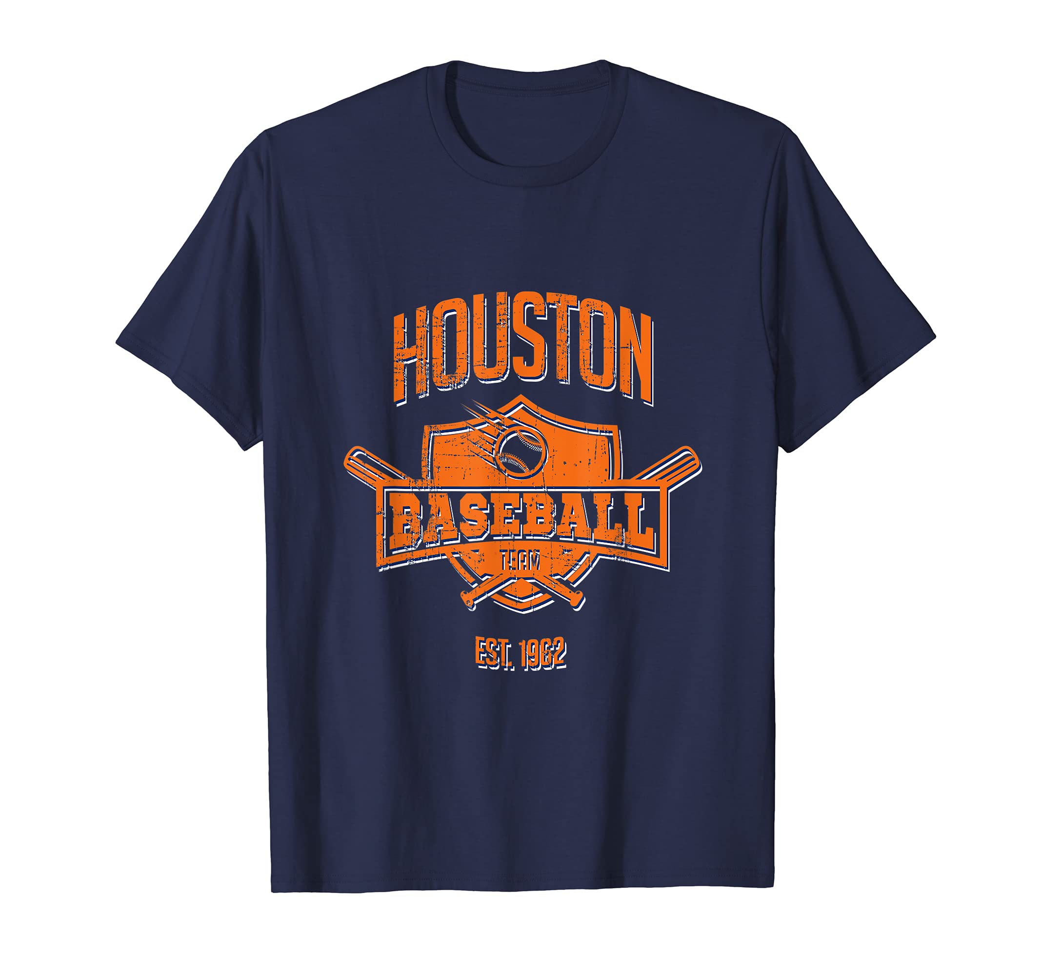 Houston Baseball Gifts & Apparel Co.Distressed Astro Retro Glitch Look Party Tailgate Gameday T-Shirt