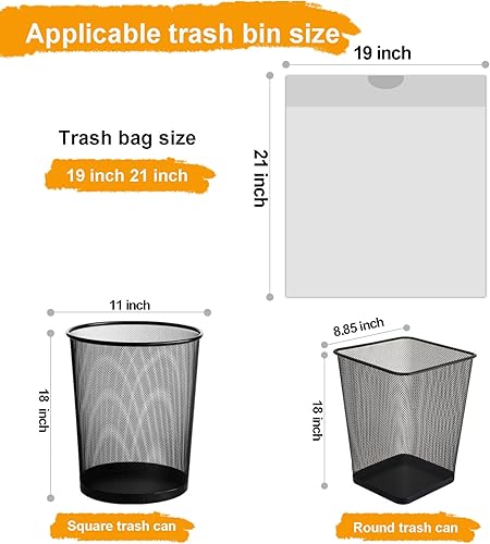 Miniatura 8 de TECHSHARE 100 bolsas de basura biodegradables de 6 galones, compostables, no tóxicas, inodoras, a prueba de fugas, fuertes y duraderas, adecuadas