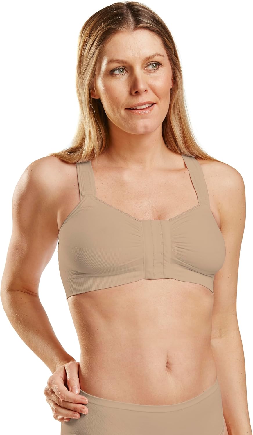 Alice Post Surgery Compression Bra w/Adjustable Straps | Post Surgical Bra Front Closure
