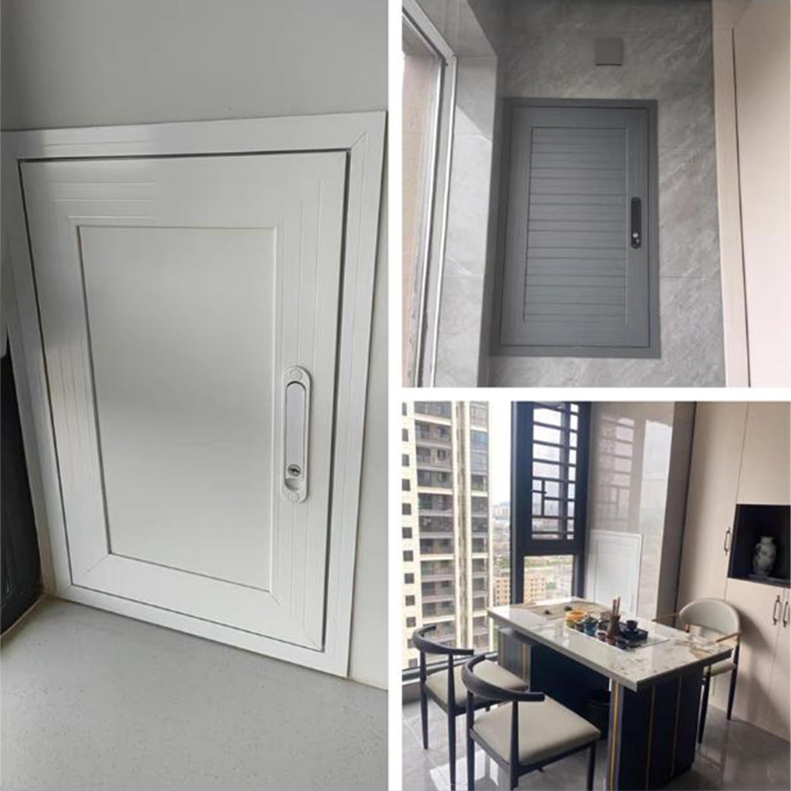 Malowany aluminiowy panel dostępowy do płyt kartonowo-gipsowych – właz wciskany do drzwi inspekcyjnych izolowanych sufitem i ścianami 105 x 60 cm, biały, idealny do grillowania i konserwacji