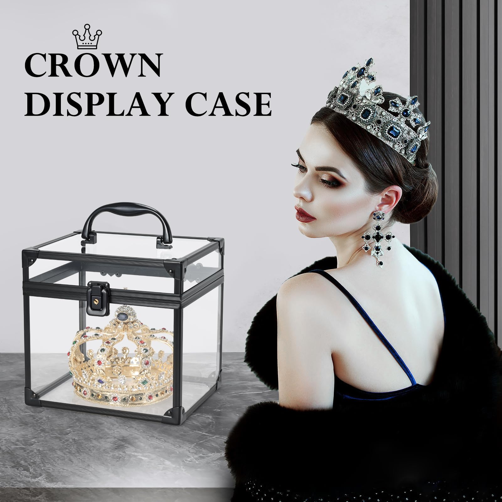 Malette Maquillage Boîte de Maquillage Beauty Case Transparente Vanity Maquillage Malette de Rangement Maquillage Portable vitrine Acrylique verrouillable