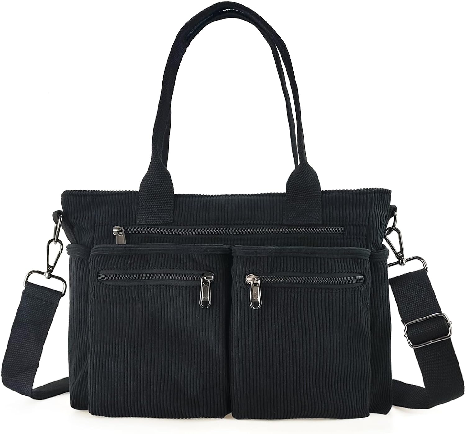 Womens Casual Corduroy Tote Bags with Multiple Pockets Hobo Crossbody Bag Travel Shoulder Bags Cute Purse Handbag