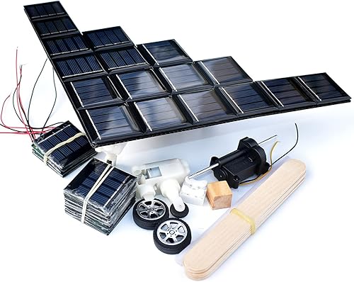 Miniatura 1 de Kits de ciencia para niños de 8 a 15 años, juguetes STEM, construye y compite con tu propio avión de carreras de juguete con energía solar, para