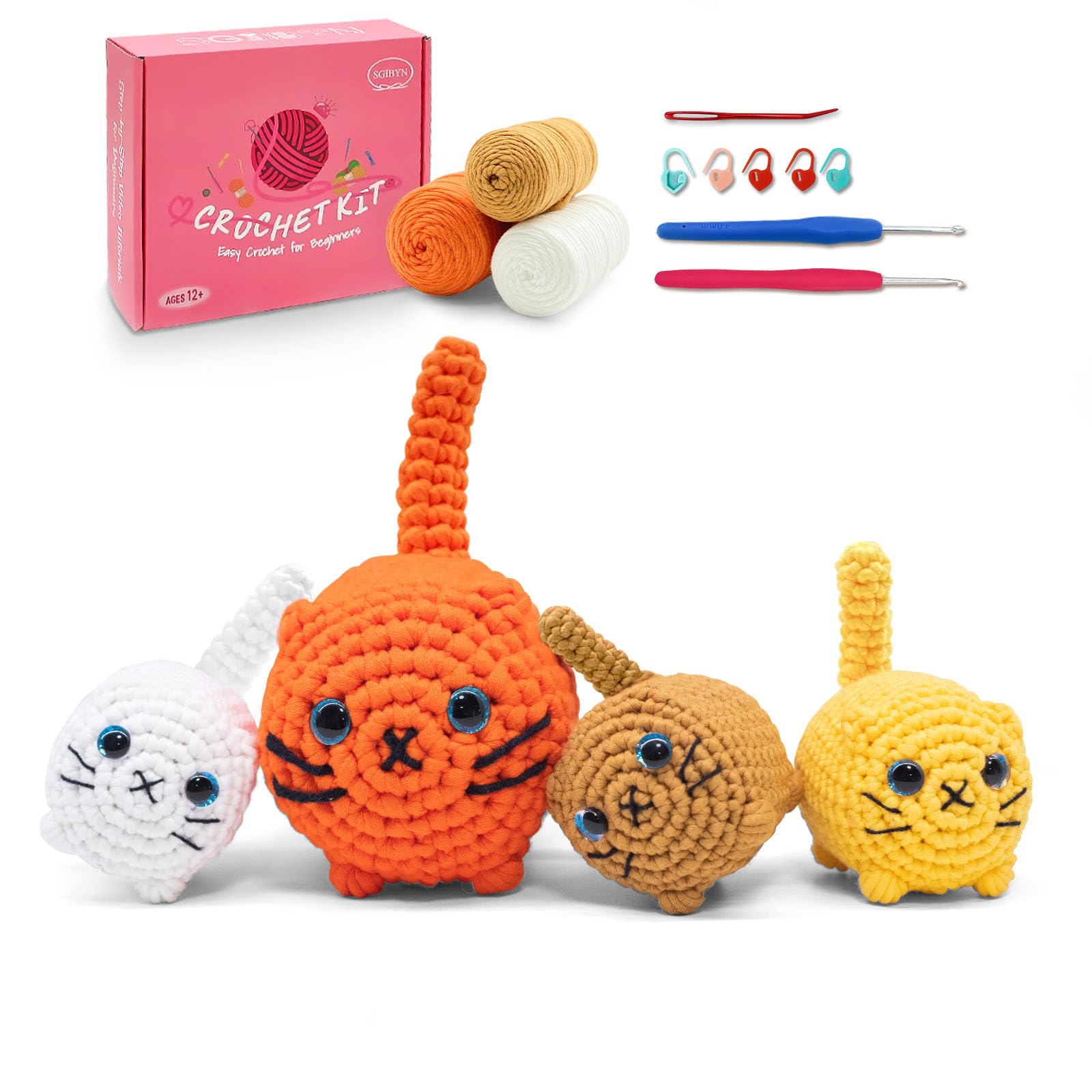 Amazon.com: SGIBYN Crochet Kit for Beginners,Crochet Cat Kit with
