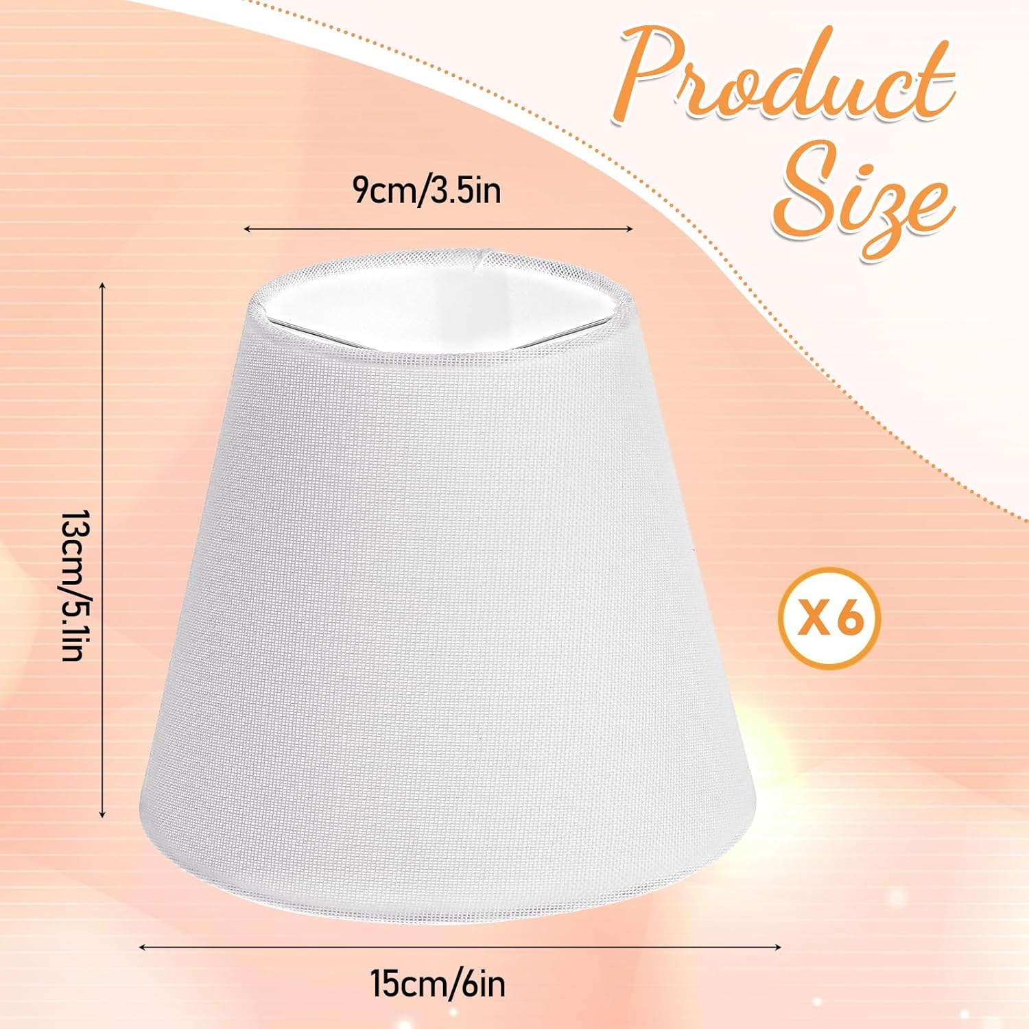 Small Lamp Shades Clip on Bulb Set of 6, Mini Barrel Sconce Shades Mini Linen Lampshade for Table Chandeliers Wall Floor Lamp Replacemen, 3.5"Top x 6"Bottom x 5"H (White, 3.5x6x5")