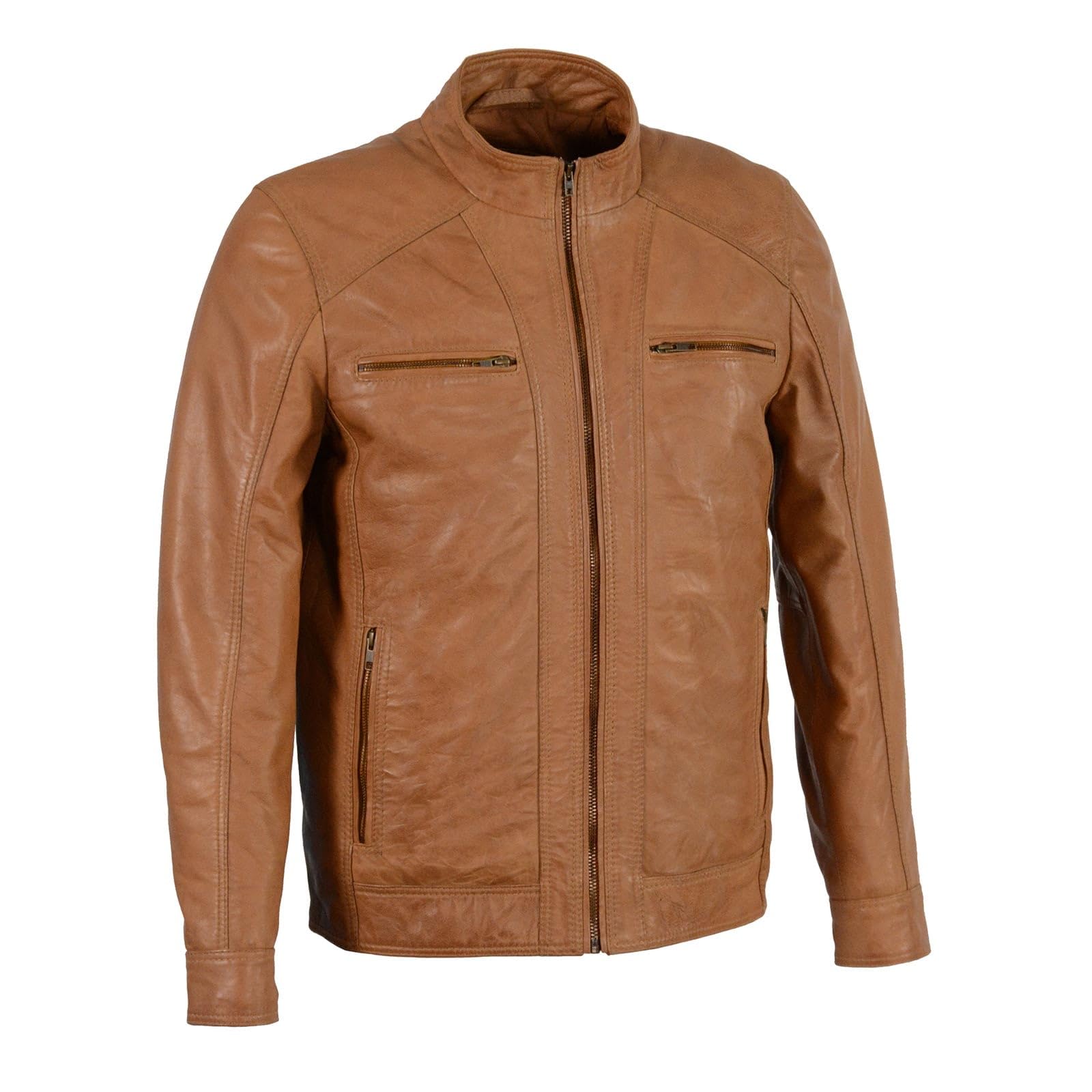 Amazon.co.jp: MilwaukeeレザーメンズシープスキンMotoレザー