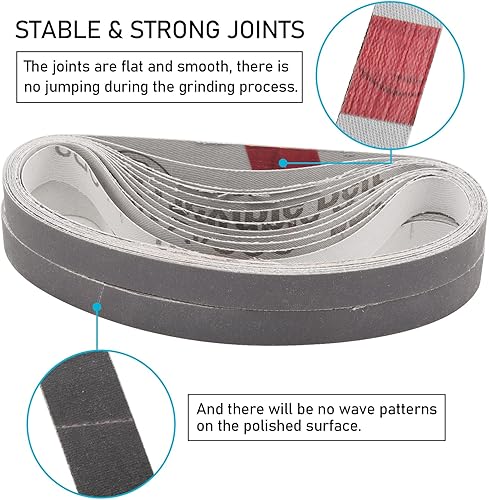Miniatura 4 de 24 piezas de 12 x 12 pulgadas, kit de cinturón de repuesto de afilado de grano fino 800 para afilador de cuchillos y herramientas oficial (WSKTS &