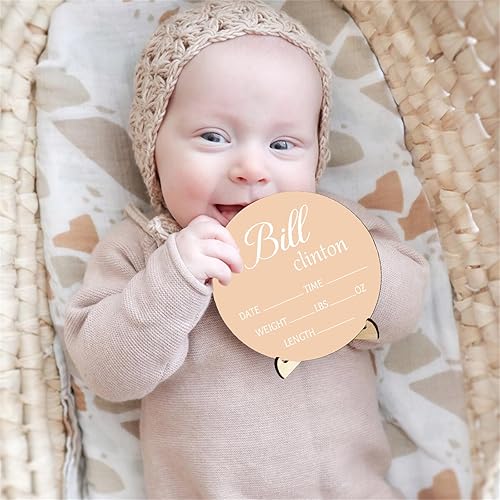 Miniatura 4 de Letrero personalizado de nacimiento de bebé, letrero de anuncio de bebé, placa con nombre de bebé, regalos de baby shower, letrero de bienvenida