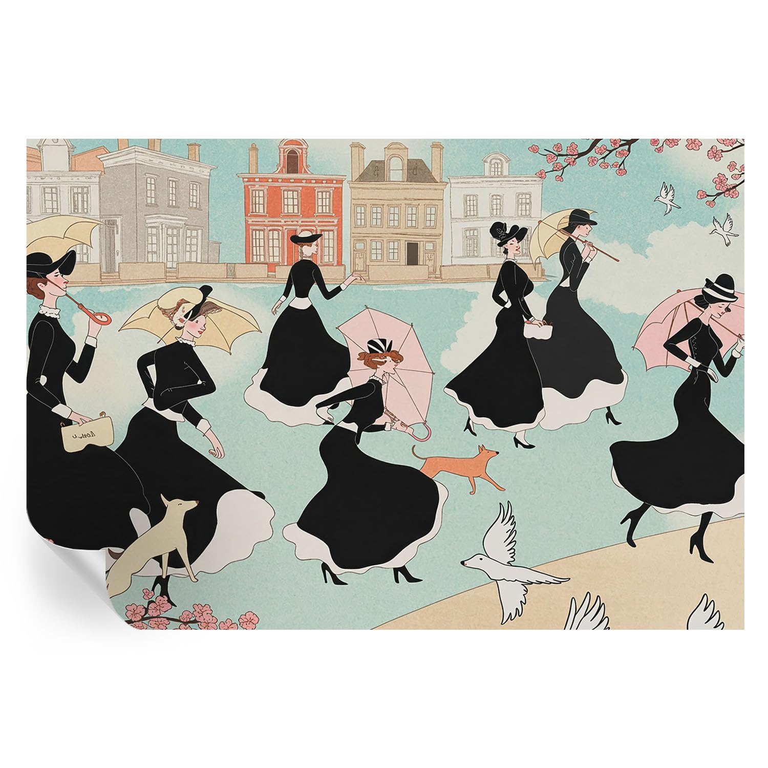 Vinilos decorativos de mujeres caminando para un salón moderno y lleno de estilo propio