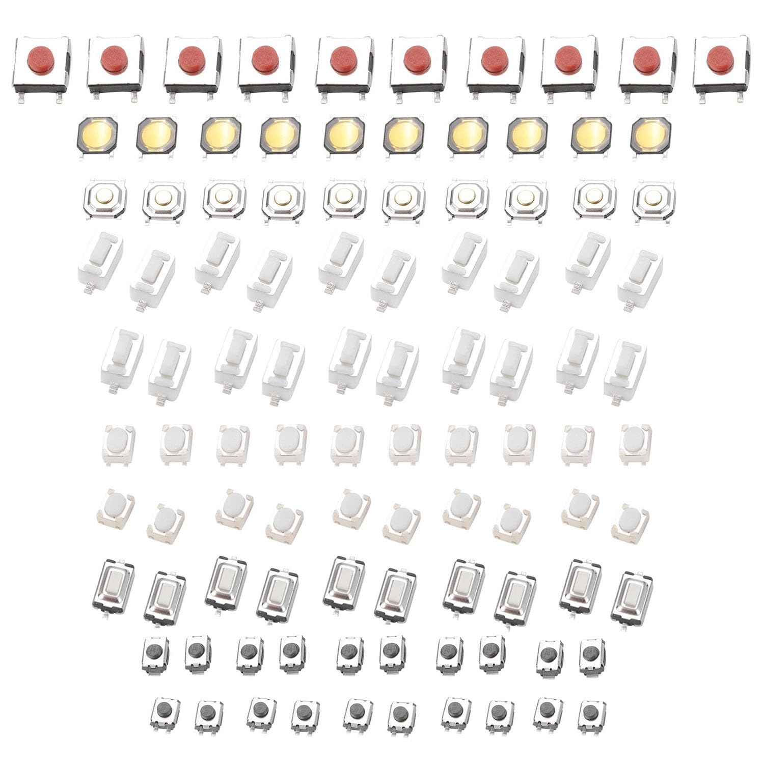 SJZBIN Micro Momentary Switch Kit Micro Momentary Tactile Push Button Switch Tact Assortment Kit