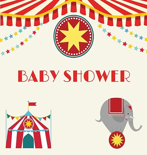 Baby shower guest book (Hardcover): Circus themed baby shower guest book, celebrations decor, memory book, baby shower guest book, celebration message ... log keepsake; carnival guest book; circus