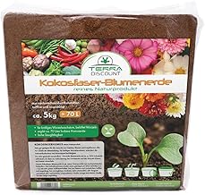 Terra Discount Coconut Fibre Humus Potting Soil, Coconut Soil as Raised Bed Soil and for Plants/Indoor Plants, Peat-Free and Unfertilised (70 Litres)