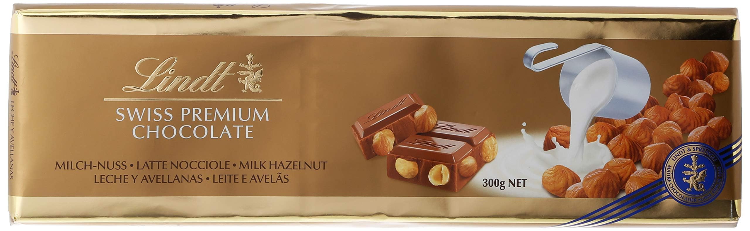 Lindt Tableta de Chocolate Gama Oro, tableta de chocolate con leche, cremoso y suave, chocolate suizo tradicional, 300gr — view 5