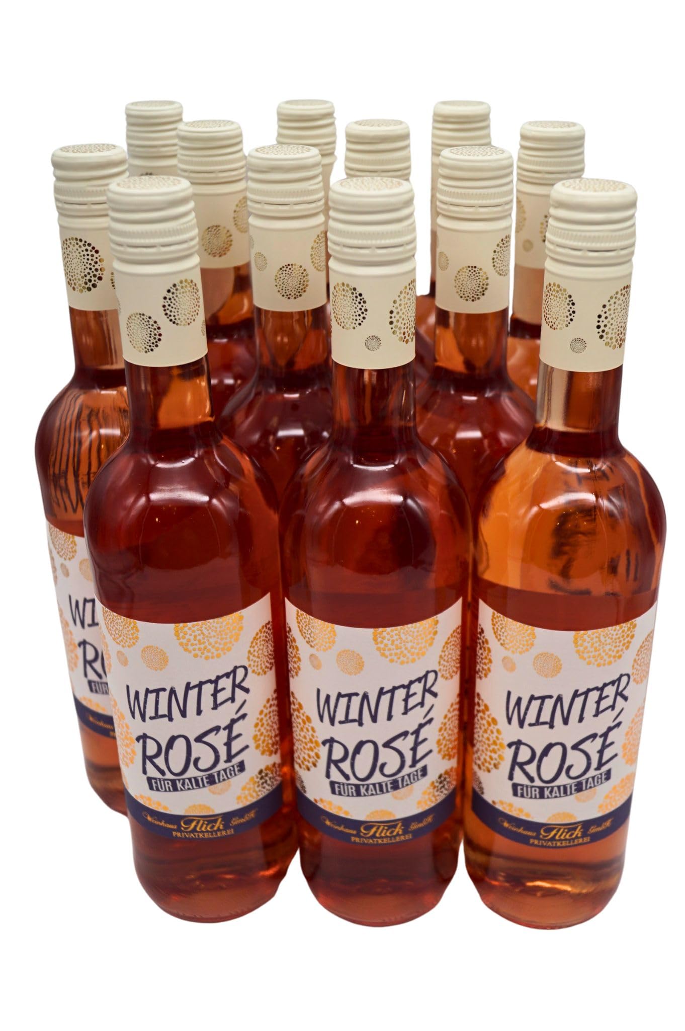 Weinhaus Flick Glühwein Winter Rose 12x0,75L | Der ausergewöhnliche Glühwein für Weihnachten und den Advent!