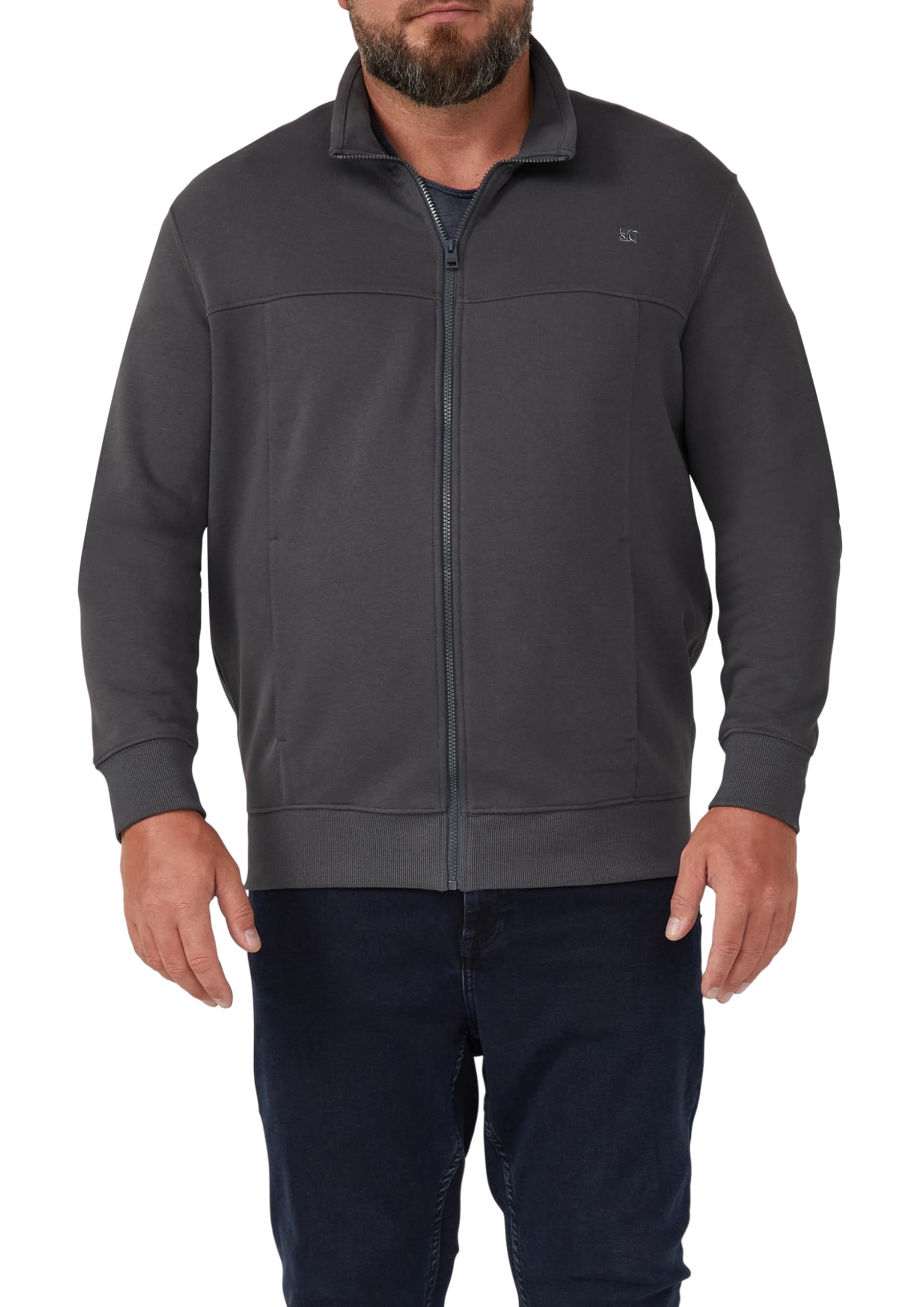 s.Oliver Sweatjacke mit Stehkragen und Label-Print