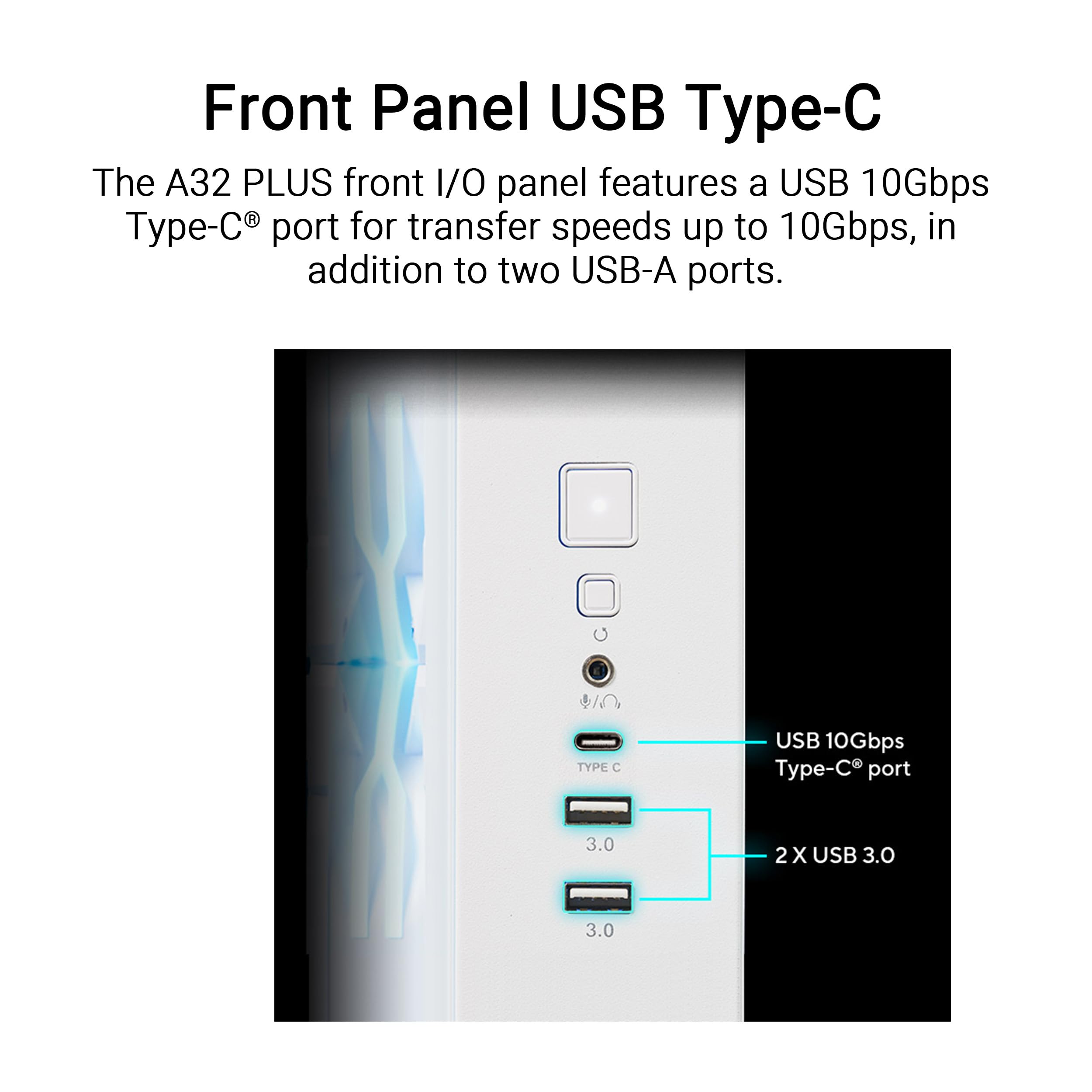 ASUS A32 PLUS TG ARGB WHITE obudowa z dwoma kamerami ATX, obsługuje grzejniki 360 mm i karty graficzne 420 mm, 4 fabrycznie zainstalowane wentylatory ARGB, czyste zarządzanie kablami, panoramiczna