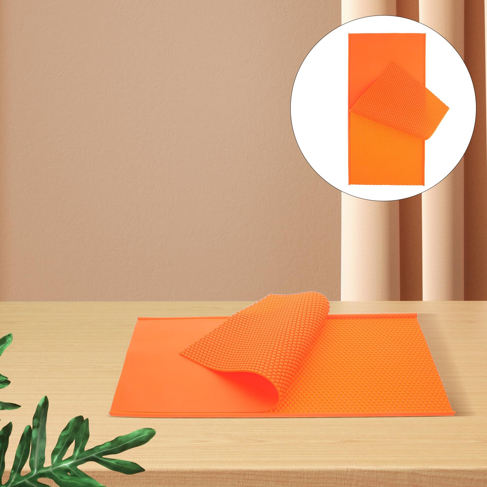 DOITOOL Stampo in Silicone per Fogli di Cera d Api con Motivo Nido d Ape Arancione Strumento Flessibile per Apicoltura e Te Fogli di Cera per Apicoltori Professionali e Hobbisti