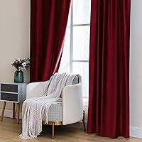 Vista 284 de MIULEE Cortinas de terciopelo de 63 pulgadas de largo, 2 paneles de cortinas opacas de lujo para dormitorio, sala de estar, cortinas de ventana