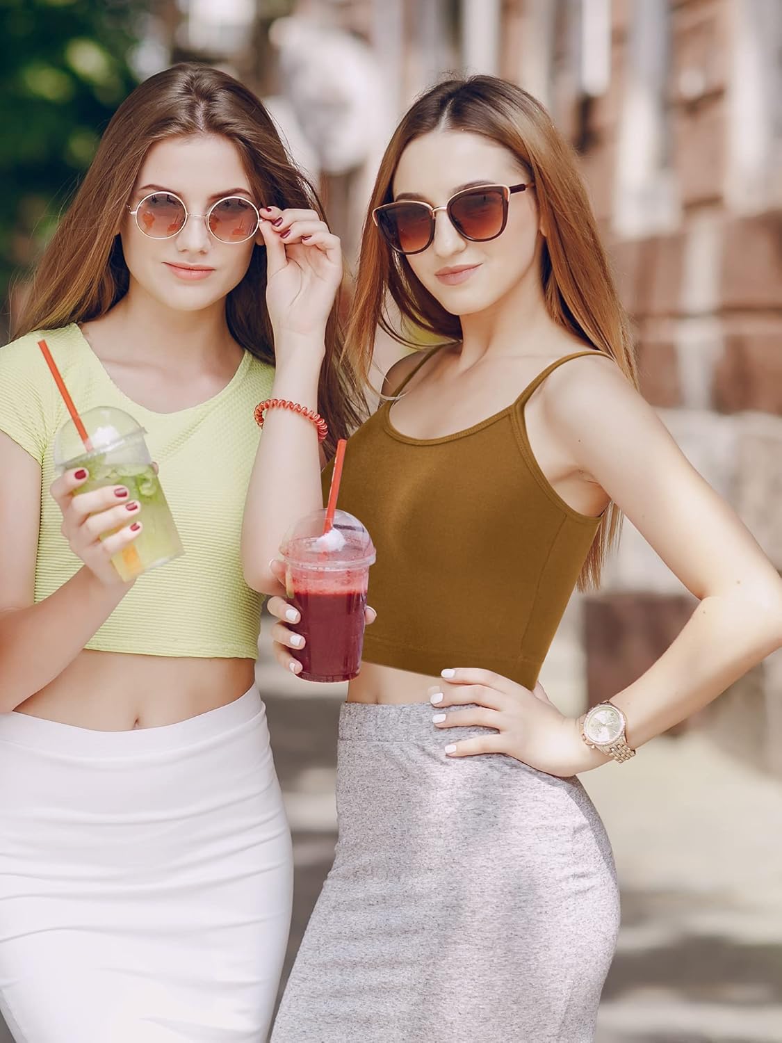 Boao 3 Pcs Crop Camisole Top Spaghetti Strap Tank Sleeveless Crop Tank Top for Women Sports - Image 3